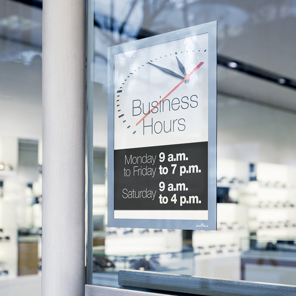 Cadre d'affichage vitrostatique