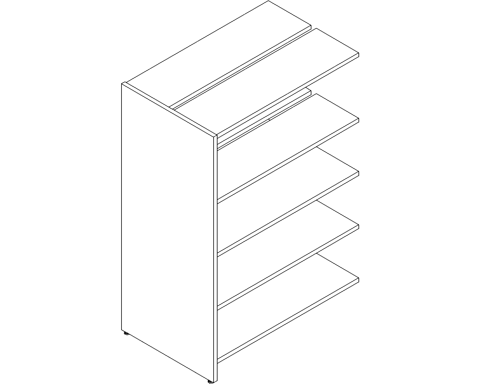 Lingo add-on - double-sided - H1520 - D300 - W1000 - 3D.dwg