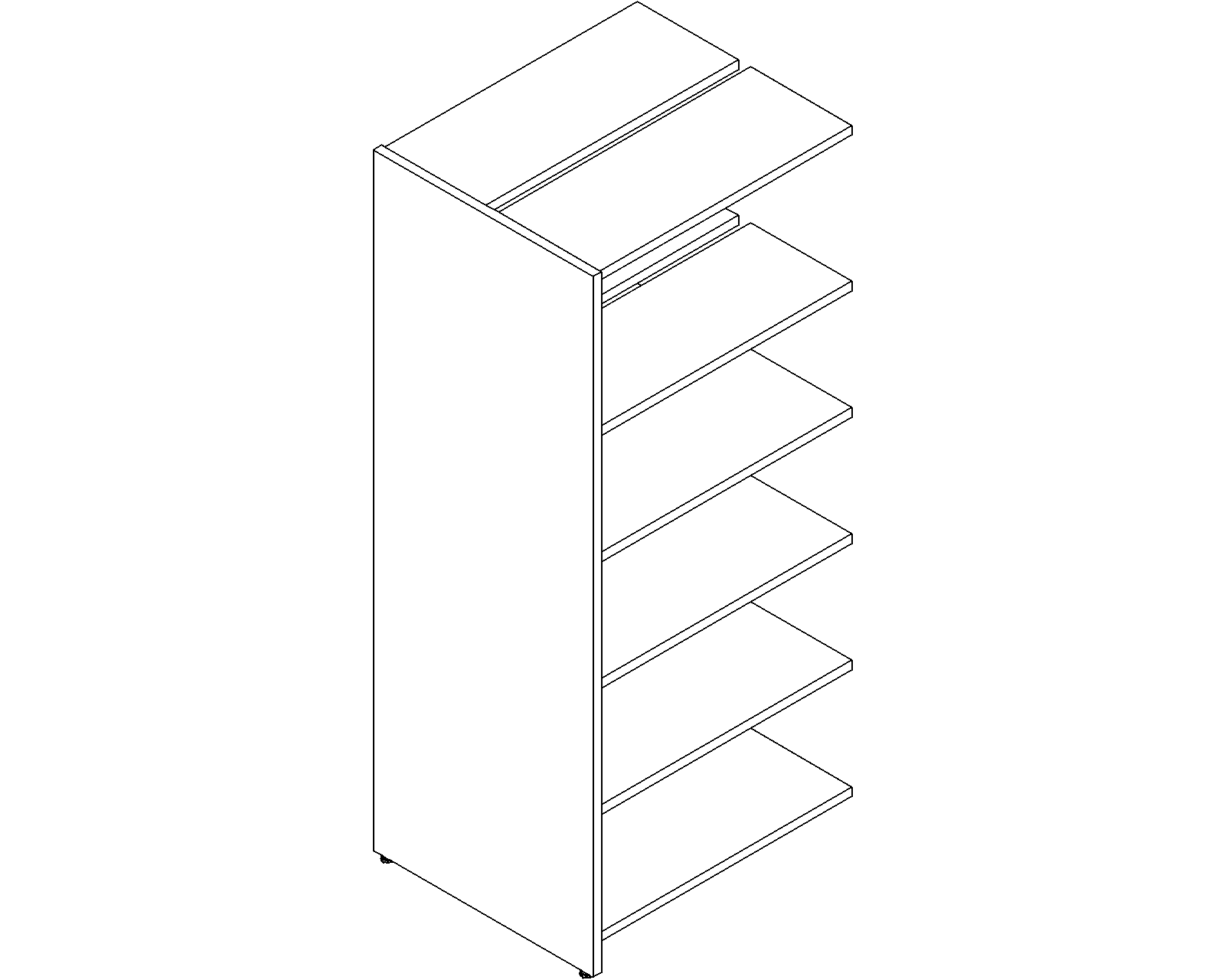 Lingo add-on - double-sided - H1820 - D300 - W750 - 3D.dwg