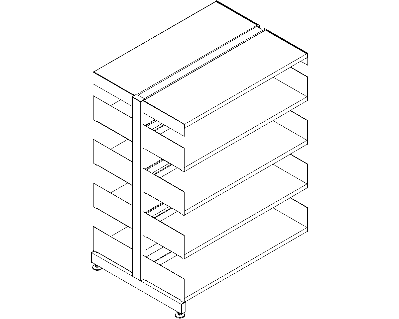 6030 add-on - double-sided - H1220 - D300 - W900 - 3D.dwg