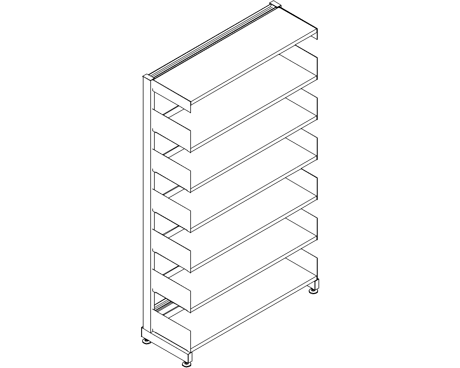 6030 starter - single-sided - H1820 - D300 - W1000 - 3D.dwg