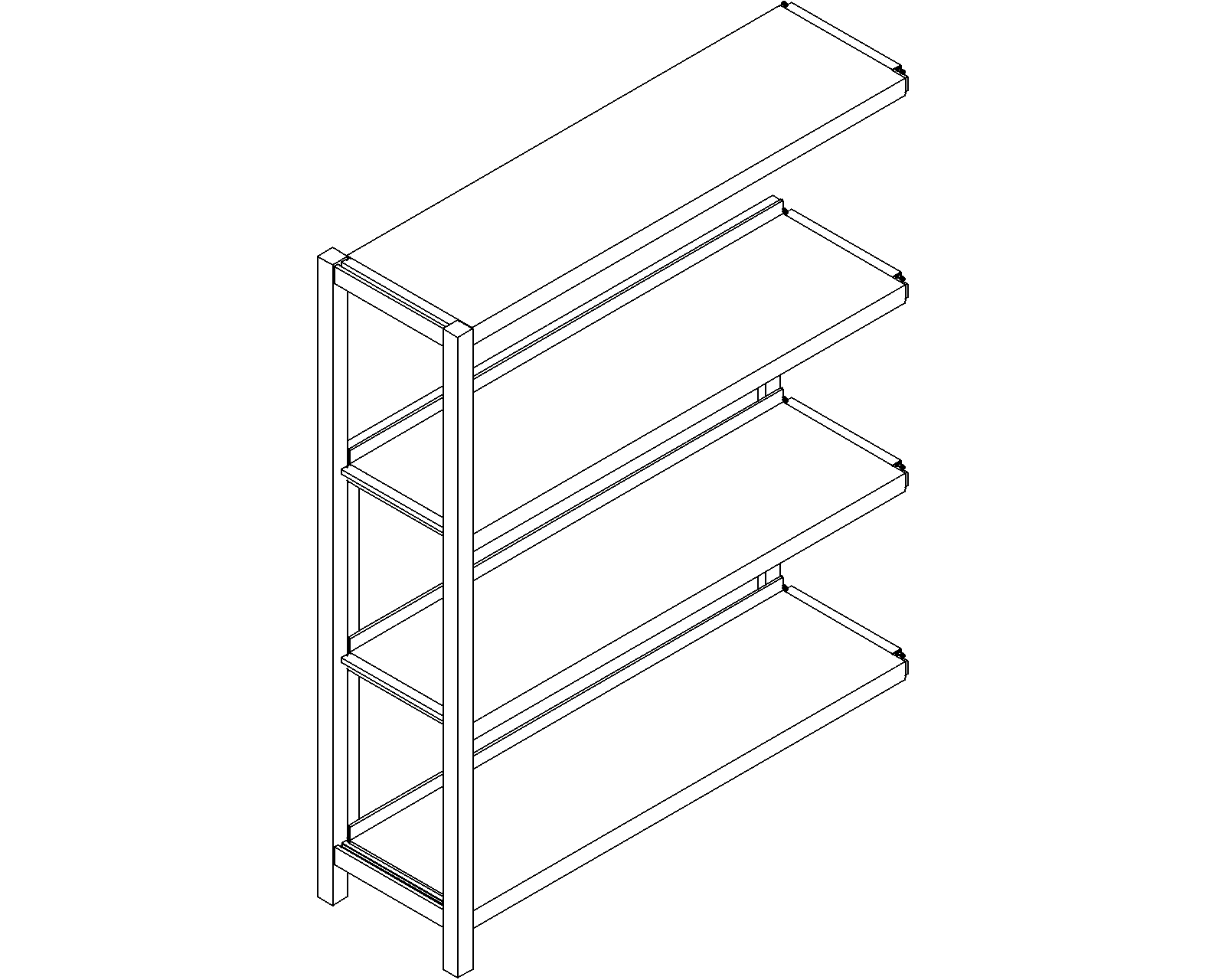 Uniflex add-on – single-sided – H1100 – D250 – W900 – 3D.dwg