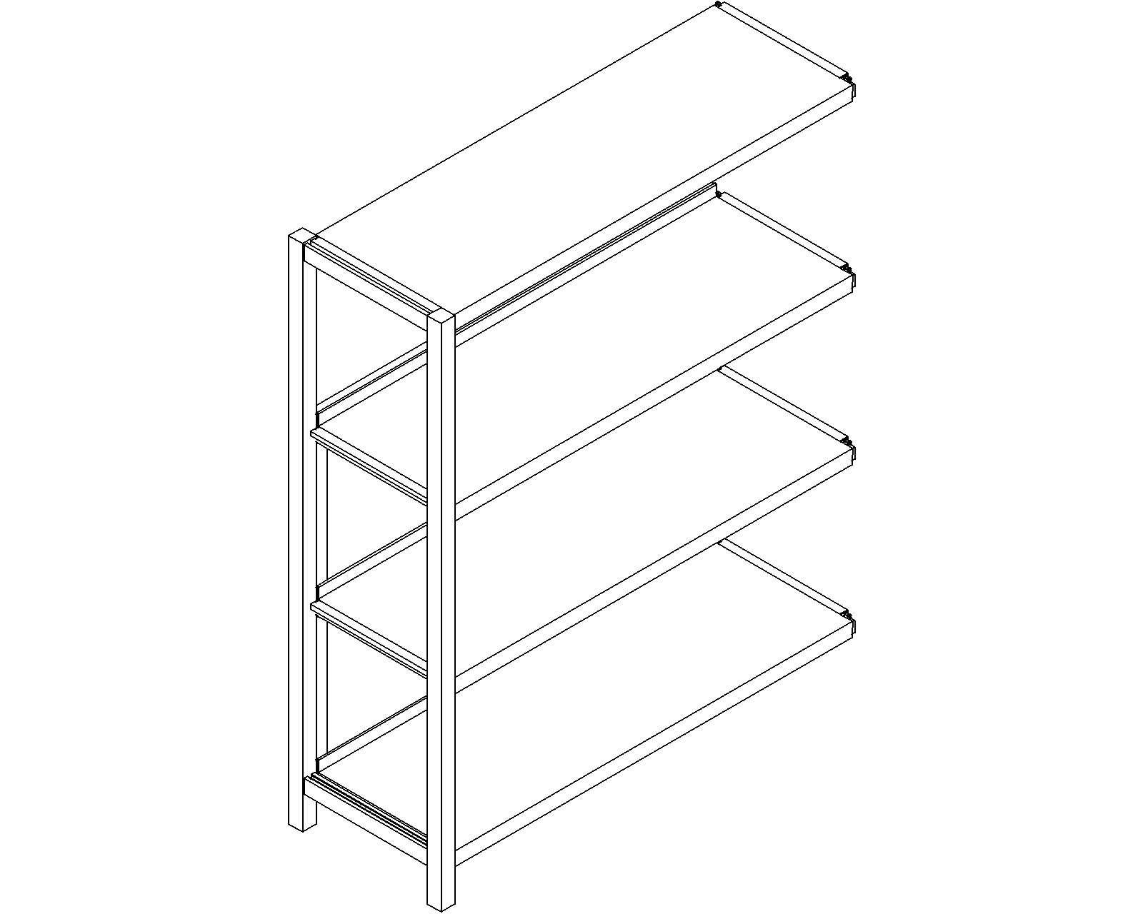 Uniflex add-on – single-sided – H1100 – D300 – W900 – 3D.dwg