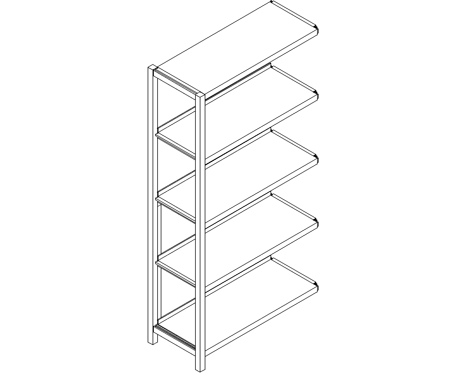 Uniflex add-on – single-sided – H1500 – D300 – W750 – 3D.dwg