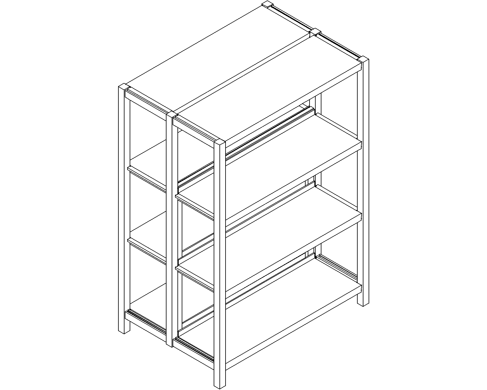 Uniflex starter – double-sided – H1100 – D250 – W750 – 3D.dwg