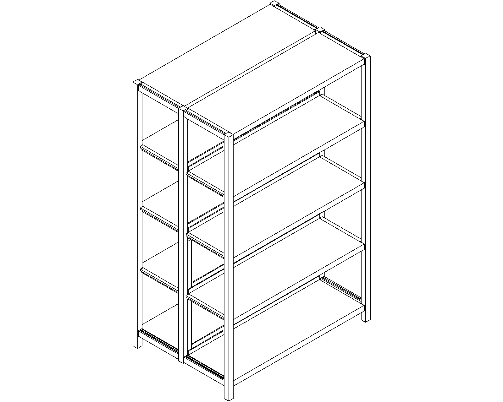 Uniflex starter – double-sided – H1500 – D300 – W900 – 3D.dwg